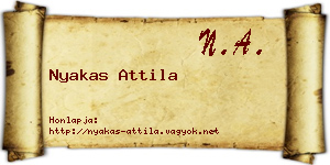 Nyakas Attila névjegykártya